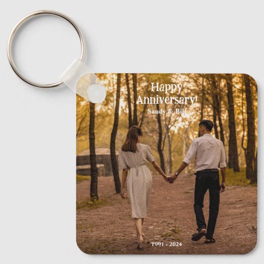 カスタム記念写真を作成する キーホルダー (正面)
