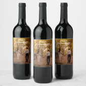 カスタム記念写真を作成する ワインラベル (ボトル)