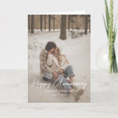 カスタム記念写真パーソナライズされた文字モダン サンキューカード (正面)