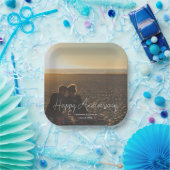 カスタム記念写真パーソナライズされた文字モダン ペーパープレート (パーティー)