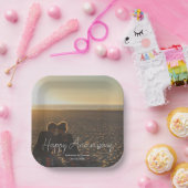 カスタム記念写真パーソナライズされた文字モダン ペーパープレート (パーティー)