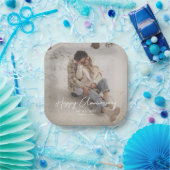 カスタム記念写真パーソナライズされた文字モダン ペーパープレート (パーティー)