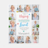 カスタム記念写真14コラージュ フリースブランケット (正面)