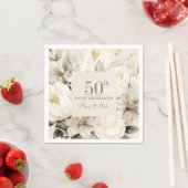 カスタム記念日バニラクリームブーケ スタンダードカクテルナプキン (インサイチュ)