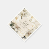 カスタム記念日バニラクリームブーケ スタンダードカクテルナプキン (角)