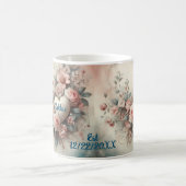 カスタム記念日フローラリース コーヒーマグカップ (中央)