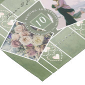 カスタム記念日2の写真+テンプレート ショートテーブルランナー (コーナー)