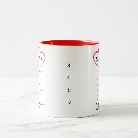 カスタム記念日 ツートーンマグカップ (中央)