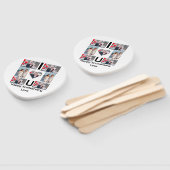 カスタム記念日I Love you 7 Photo collage ハンドファン (組立なし)