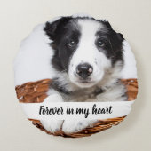 カスタム記念犬ペット ラウンドクッション (裏面)