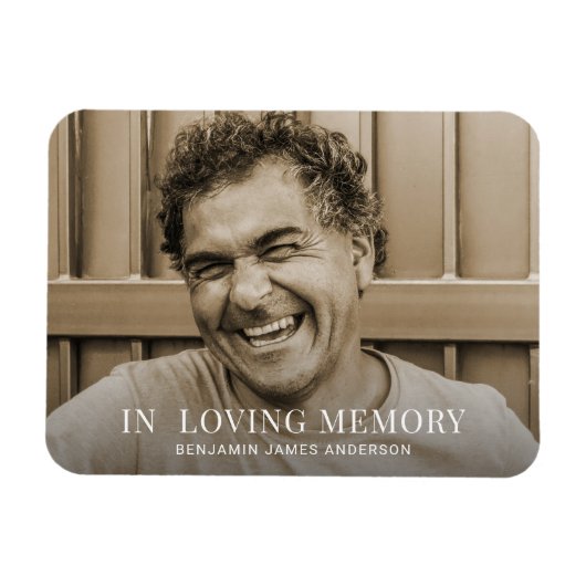 カスタム記念碑または葬儀 マグネット (横)