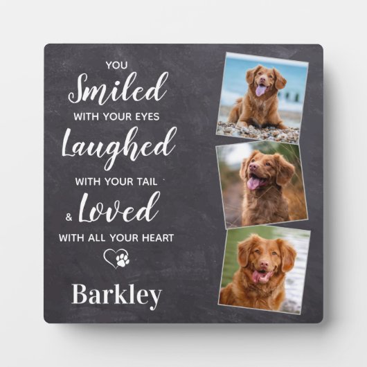 カスタム記念3 Photo Pet Dog記念碑 フォトプラーク (正面)