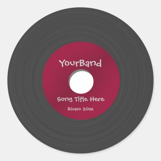 カスタム記録 ラウンドシール (正面)