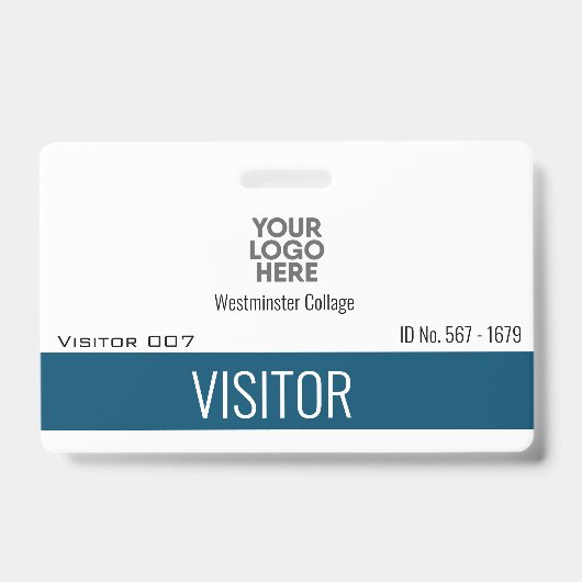 カスタム訪問者 ゲスト ロゴ 会社名 ID   バッジ (表面)