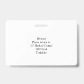 カスタム訪問者 ゲスト ロゴ 会社名 ID   バッジ (裏面)