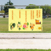 カスタム設計のローカルフルーツスタンド 横断幕 (インサイチュ)