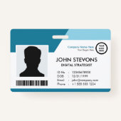 カスタム設計ブランドプロフェッショナル従業員ID バッジ (正面)