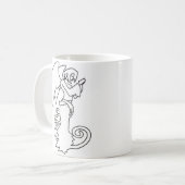カスタム設計天使 コーヒーマグカップ (正面左)