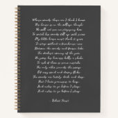 カスタム詩の歌詞引用文 ノートブック (正面)