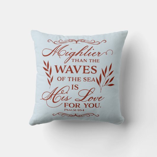 カスタム詩篇93:4 クッション (裏面)