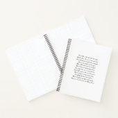 カスタム詩、歌の歌詞、引用文 ノートブック (内部)