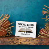 カスタム話Samuel Bible Verse Christian フォトプラーク (側面)