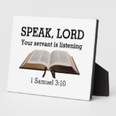 カスタム話Samuel Bible Verse Christian フォトプラーク (側面)