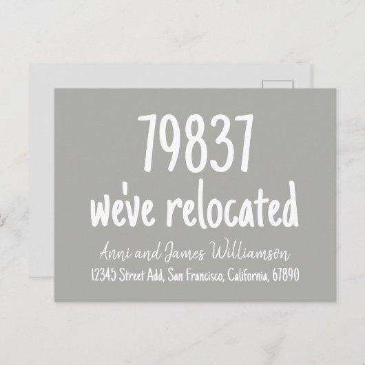 カスタム詳細の追加Zipコード移動 シーズンポストカード (正面/裏面)