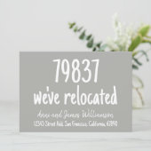 カスタム詳細の追加Zipコード移動 案内状 (スタンド正面)