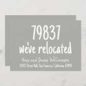 カスタム詳細の追加Zipコード移動 案内状 (正面/裏面)