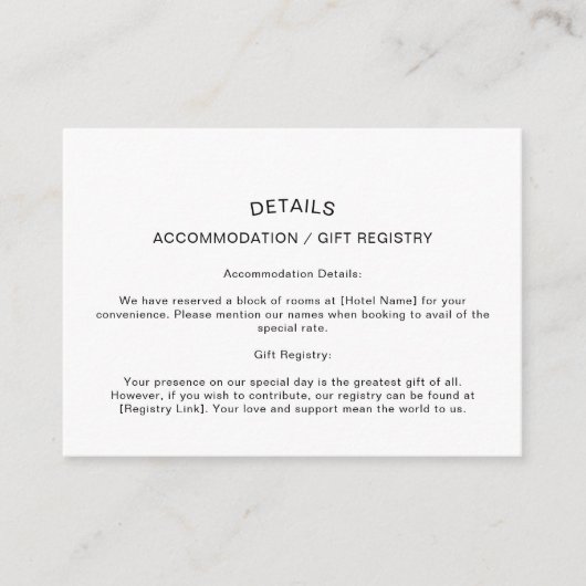 カスタム詳細カードテンプレート – カラー/イメージの追加 エンクロージャーカード (正面)