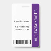 カスタム詳細付き社員写真ID バッジ (裏面)