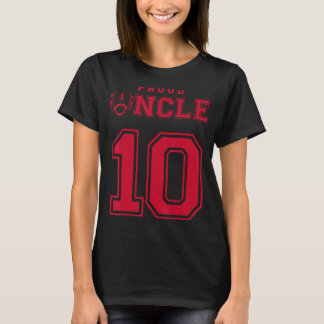 カスタム誇りを持ったサッカーおじさん番号10 Rペルソナリズ Tシャツ
