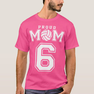 カスタム誇りを持ったバレーボールお母さパーソナライズされたん6 Tシャツ