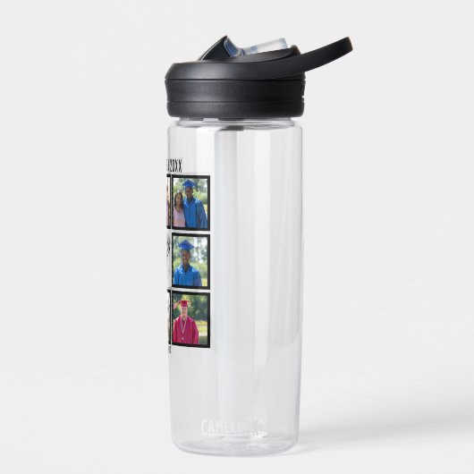 カスタム誇りを持ったパパ卒業写真コラージュ ウォーターボトル (左面)