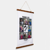 カスタム誇りを持ったパパ卒業写真コラージュ 吊り下げ型タペストリー (傾斜あり)