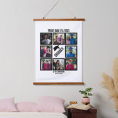 カスタム誇りを持ったパパ卒業写真コラージュ 吊り下げ型タペストリー (寝室)