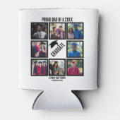 カスタム誇りを持ったパパ卒業写真コラージュ 缶クーラー (正面)