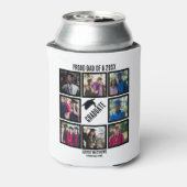 カスタム誇りを持ったパパ卒業写真コラージュ 缶クーラー (缶裏面)