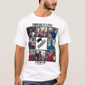 カスタム誇りを持ったパパ卒業写真コラージュ Tシャツ (正面)
