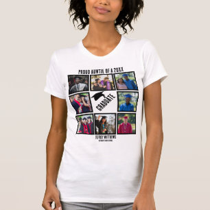 カスタム誇りを持ったAuntie卒業写真コラージュ Tシャツ