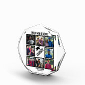 カスタム誇りを持ったMom of Year卒業写真コラージュ フォトブロック (右)