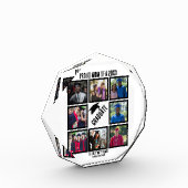 カスタム誇りを持ったMom of Year卒業写真コラージュ フォトブロック (左)