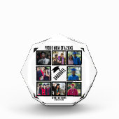 カスタム誇りを持ったMom of Year卒業写真コラージュ フォトブロック (正面)