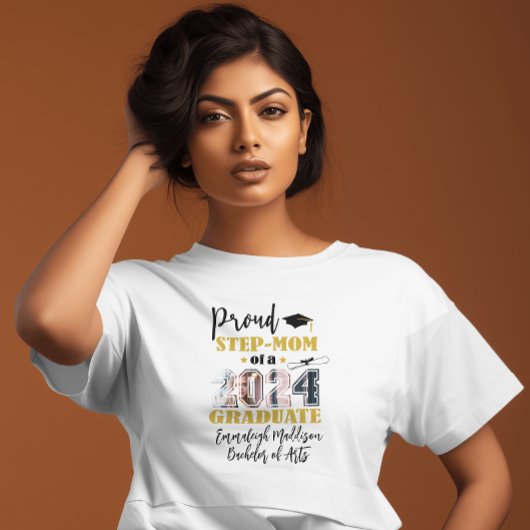 カスタム誇りを持ったStep Mom写真2024大学院生 Tシャツ
