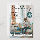 カスタム誌カバースタイルの結婚写真 招待状 (正面)