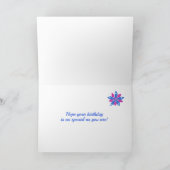 カスタム誕生日おばさんのハートと花カード シーズンカード (内部)