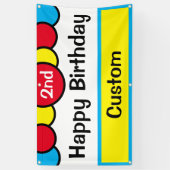 カスタム誕生日おめでとう 横断幕 (縦)