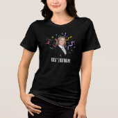 カスタム誕生日おもしろいガール顔誕生日クルー トライブレンドTシャツ (正面)