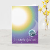 カスタム誕生日がのまわりに太陽を旅 カード (黄色い花)